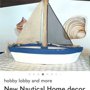 Nautical Wooden Sailboat Decor